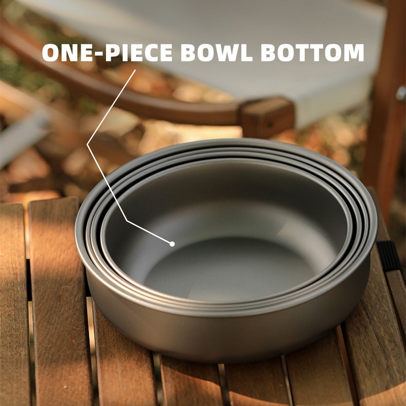 4pcs Lightweight Stackable Bowl Portable Single Layer Dinner Fruit Bowl Food Container for Outdoor Camping - Image 4
