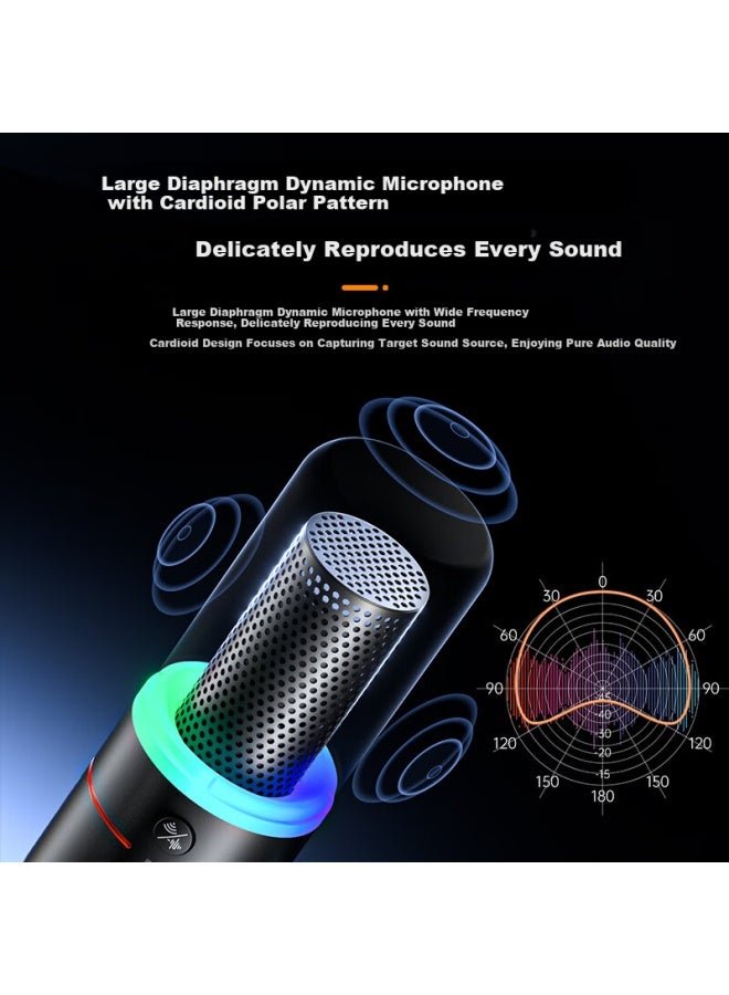 Comica Xiangting D10 Dynamic Microphone For Computer Gaming Built-in Sound Card Recording, Karaoke, Voice Acting, Gaming, Video Conferencing, Mobile Phone Audio Pickup Microphone - Black - Image 1