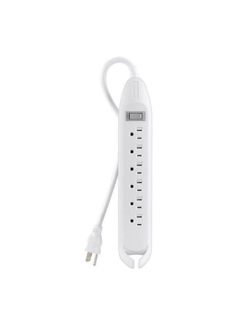 6 Outlet Power Strip With Circuit Breaker And 12Ft Cord