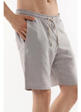 Cedy Denim Synthetic Linen High Waist Elastic, Loose Cut Men's Shorts C348  - Image 4