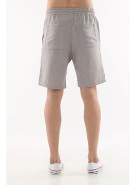 Cedy Denim Synthetic Linen High Waist Elastic, Loose Cut Men's Shorts C348  - Image 3