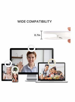 Generic Zoom Call Light, Laptop Light for Video Conferencing, Phone Selfie Ring Light LED Circle Mini Light for Zoom Call, Self Broadcasting, Live Streaming,Online Meeting, Photography (White)  - Image 5