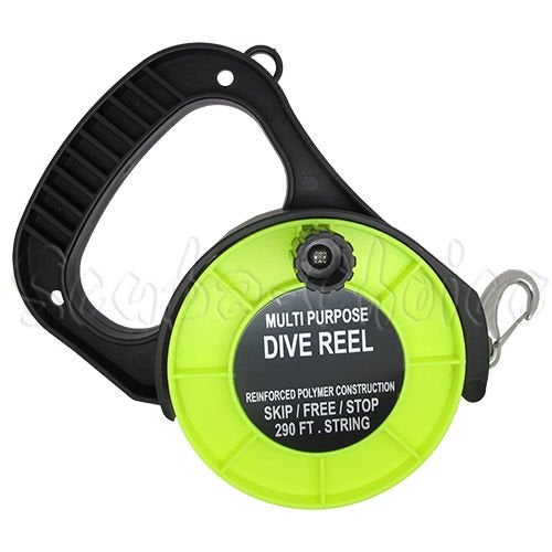Scuba Choice Multi-Purpose Dive Reel 290ft – 4" Diameter | Stop Switch & Heavy-Duty Clip | Reliable Wreck, Cave, Drift & Spearfishing Reels for Technical & Recreational Diving - Image 1