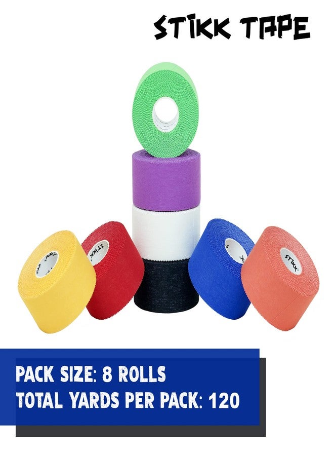 STIKK Athletic Tape - 8pk Multi Color - 1.5'' x 15 Yards - Stabilizing, Supporting Muscles and Joints - Training Supplies to Safeguard Against Sports Injuries - Image 3