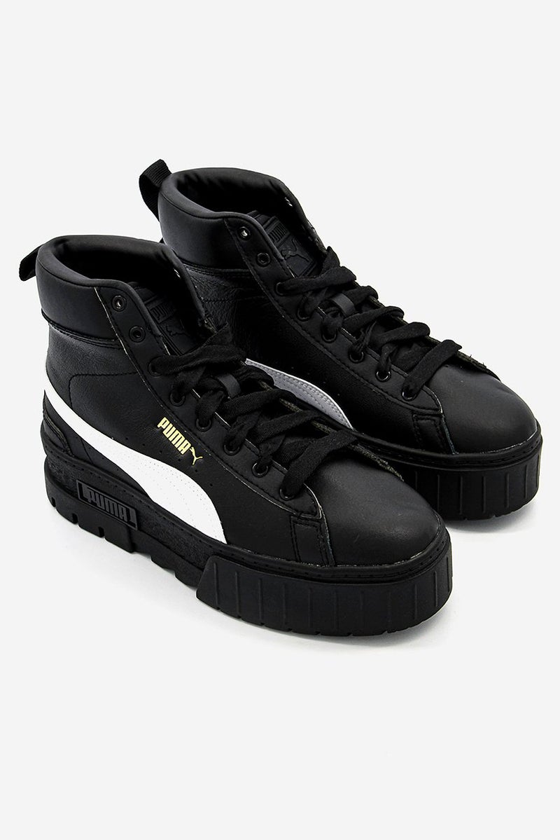 PUMA Women Mayze Mid Lace Up Shoes, Black - Image 1