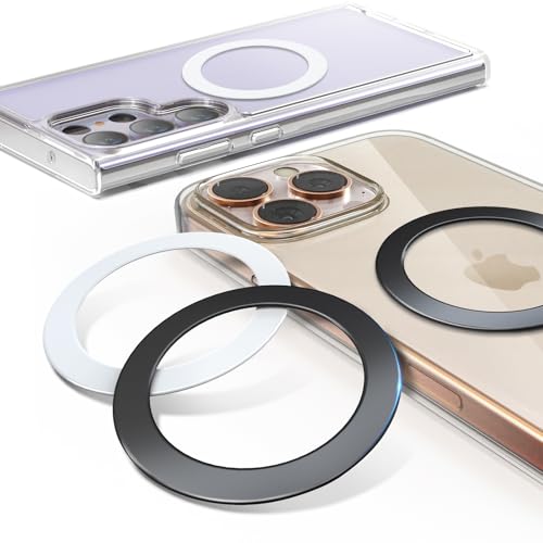 volport 4Pcs Metal Ring for Magsafe Sticker UltraThin03mm Mag Safe Adapter for Magnetic Pop Socket Phone Grip Wallet Car Mount Universal Adhesive MagSafe Ring KitNo Magnet for iPhone Samsung Case - Image 1