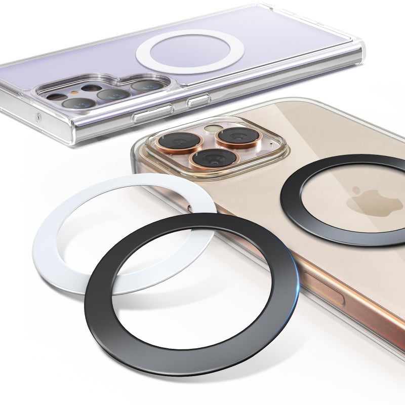 volport 4Pcs Metal Ring for Magsafe Sticker UltraThin03mm Mag Safe Adapter for Magnetic Pop Socket Phone Grip Wallet Car Mount Universal Adhesive MagSafe Ring KitNo Magnet for iPhone Samsung Case - Image 3