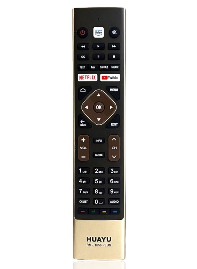 Huayu Haier Smart TV Remote | Replacement Remote Control For Haier Smart TV LCD LED With YouTube Prime Video & Netflix Key Buttons  - Image 1
