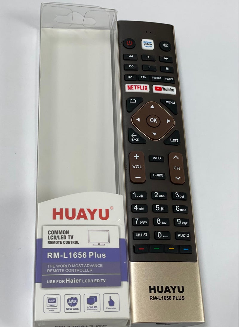 Huayu Haier Smart TV Remote | Replacement Remote Control For Haier Smart TV LCD LED With YouTube Prime Video & Netflix Key Buttons  - Image 3