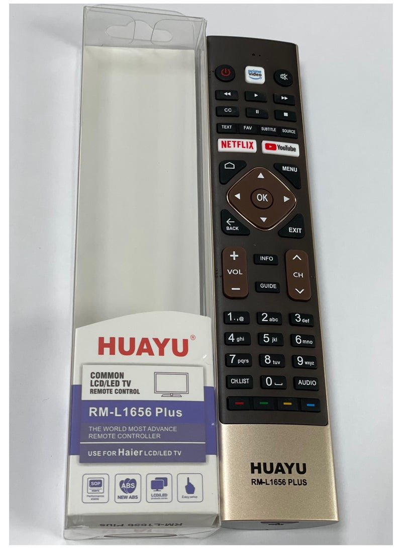 Huayu Haier Smart TV Remote | Replacement Remote Control For Haier Smart TV LCD LED With YouTube Prime Video & Netflix Key Buttons  - Image 2