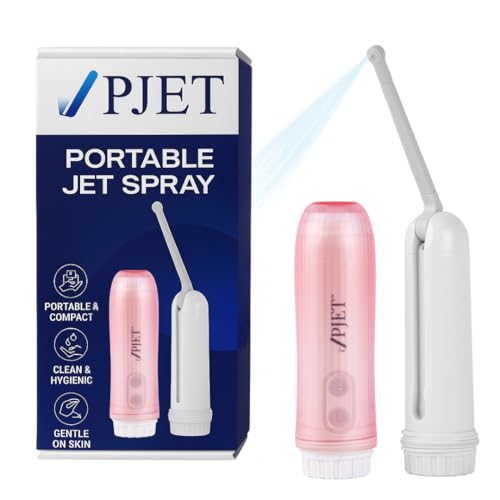 PJET Silicone Portable Jet Spray For Toilet | Travel Bidet Spray For Travel Essentials For Family | Foldable Handheld Personal Electric Bidet Spray For Toilet For Personal Hygiene & Cleaning (pink) - Image 1