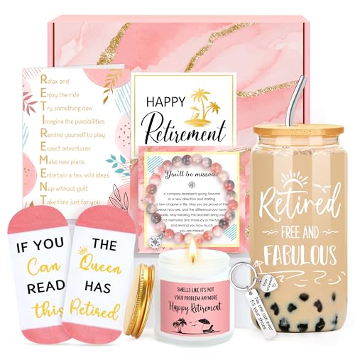 Launrada Retirement Gift for Woman 2026 Retired Gifts for Women Happy Cool Retirement Gift Basket for Women Coworker Teacher Nurse Boss Friend Mom Grandma Retirees, 20Oz Tumbler Card The Queen Has Retired Sock - Image 1