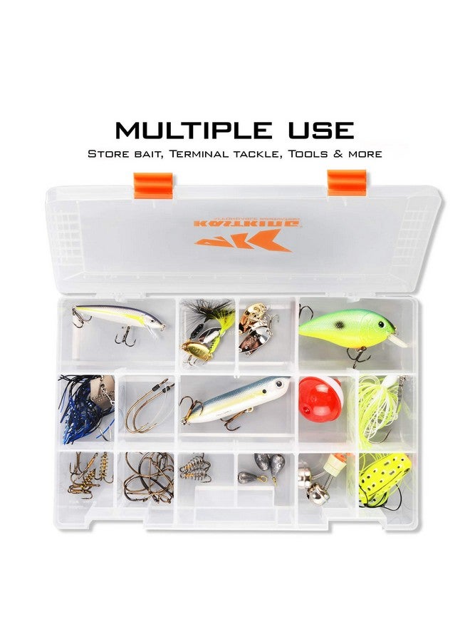 Kastking KastKing Tackle Boxes, Plastic Storage Organizer Box with Removable Dividers, 3600 Tackle Trays, Parts Box, 10.8x7.25x1.65 Inches (Pack of 2) - Image 5