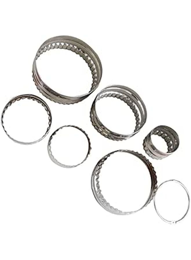 6 Piece Stainless Steel Round Cookie Cutter Set With Fluted And Smooth Edges For Baking - Image 1