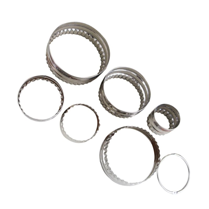6 Piece Stainless Steel Round Cookie Cutter Set With Fluted And Smooth Edges For Baking - Image 2