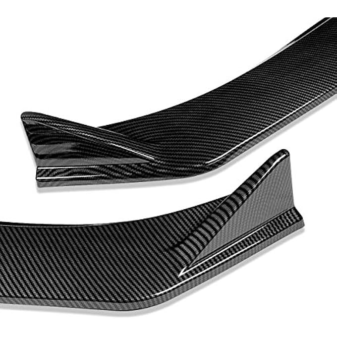 Auto Dynasty 3Pcs Car Front Bumper Lip Spoiler Wing Body Kit Compatible with Mazda 6 2019-2021, Carbon Fiber Look - Image 4