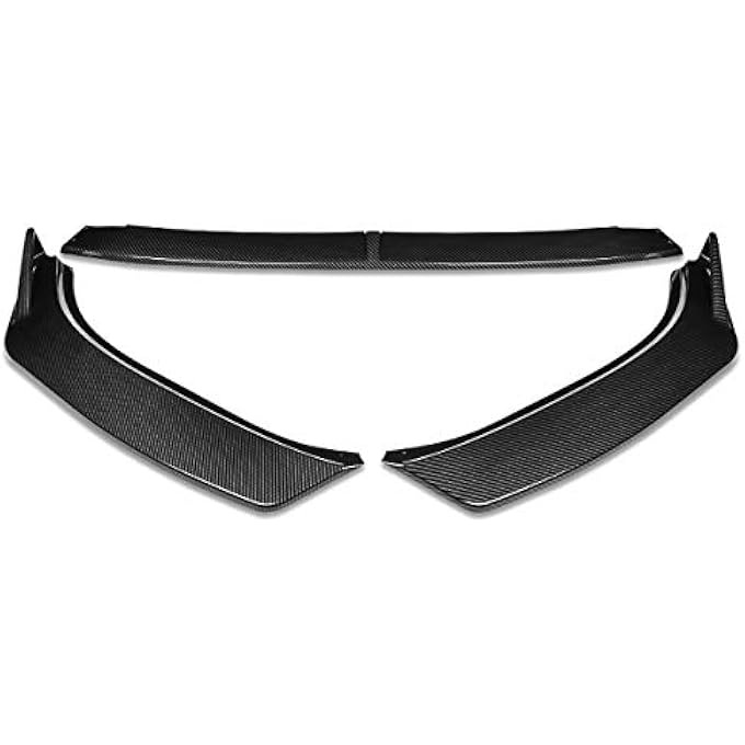 Auto Dynasty 3Pcs Car Front Bumper Lip Spoiler Wing Body Kit Compatible with Mazda 6 2019-2021, Carbon Fiber Look - Image 2