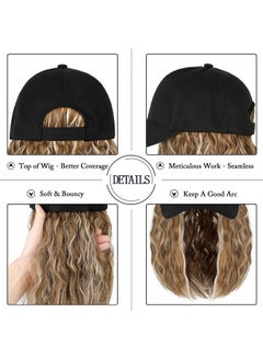 Baseball Cap Hair with 14 inch Wave Curly Bob Hairstyle Adjustable Wig Hat Attached Short Extensions Synthetic for Women Ginger Blonde Mix Bleach Blonde - pzsku/Z997E75509C64A2B7F8A2Z/45/_/1681638152/007076fd-7965-4e49-bc10-4199f86547ef