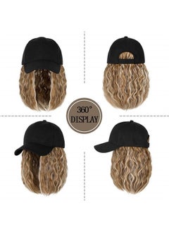 Baseball Cap Hair with 14 inch Wave Curly Bob Hairstyle Adjustable Wig Hat Attached Short Extensions Synthetic for Women Ginger Blonde Mix Bleach Blonde - pzsku/Z997E75509C64A2B7F8A2Z/45/_/1681638153/47893f84-29b0-40fe-8f26-ffeb7e0416bf