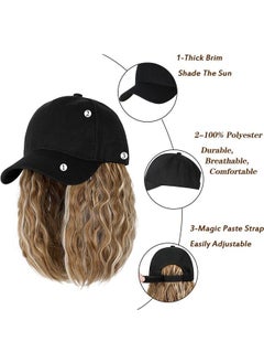 Baseball Cap Hair with 14 inch Wave Curly Bob Hairstyle Adjustable Wig Hat Attached Short Extensions Synthetic for Women Ginger Blonde Mix Bleach Blonde - pzsku/Z997E75509C64A2B7F8A2Z/45/_/1681638153/7a3e9941-beb9-413d-a25f-66ce93a9ce55