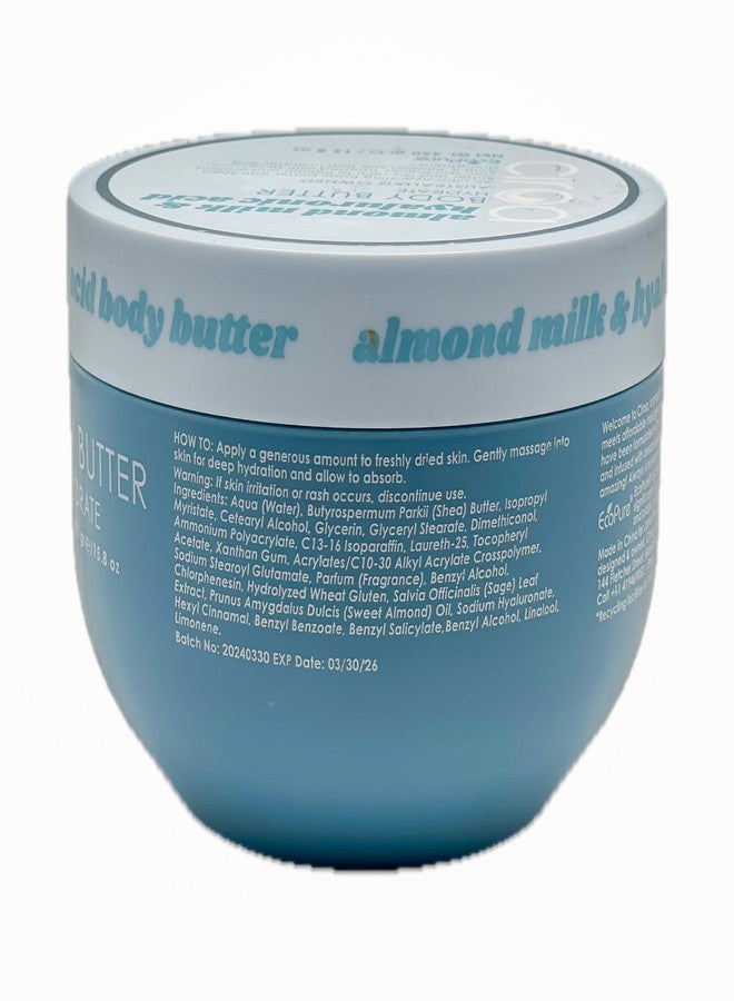 Ciroa Ultra-Hydrating Body Butter With Shea Butter And Glycerin Almond Milk And Hyaluronic Acid 15.8 oz - Image 5