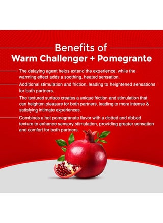 Warm Challenger Pomegranate Premium Condoms