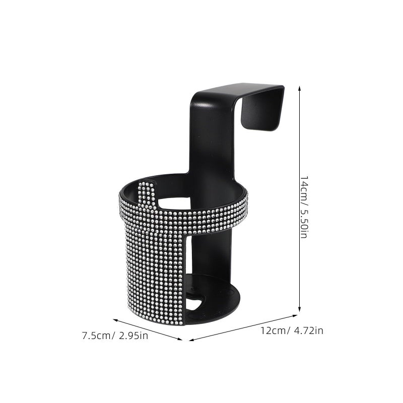 Car Water Bottle Storage Rack Rhinestone Hook Vehicle Drink Holder Hanging Cup Organizer - Image 3