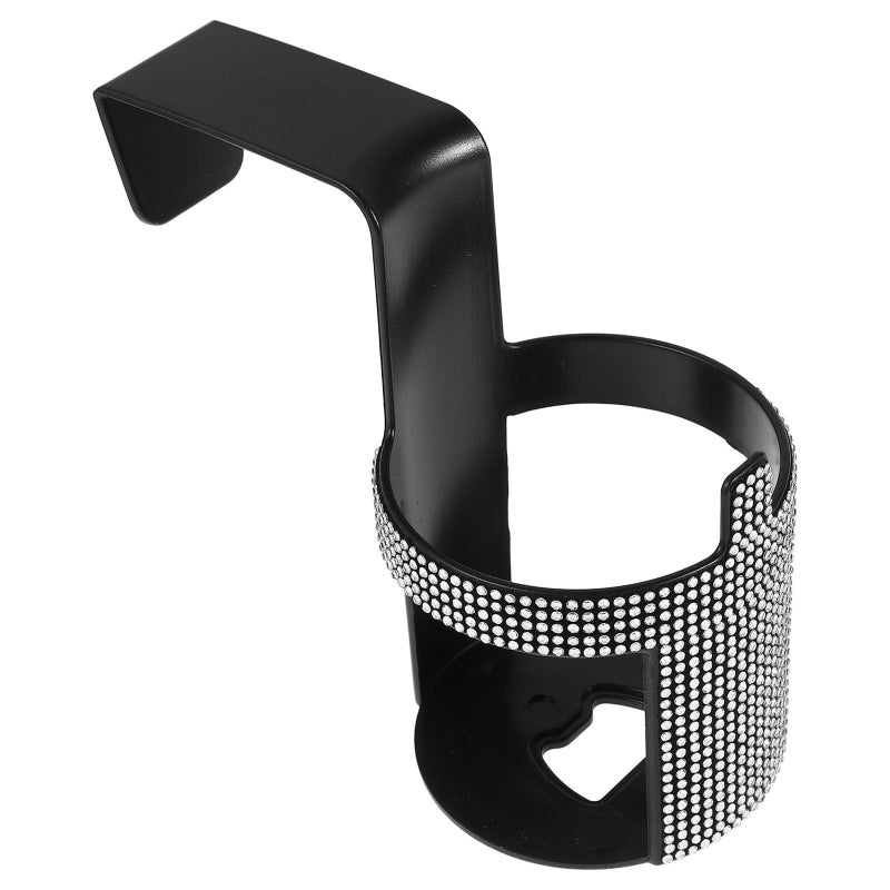 Car Water Bottle Storage Rack Rhinestone Hook Vehicle Drink Holder Hanging Cup Organizer - Image 2