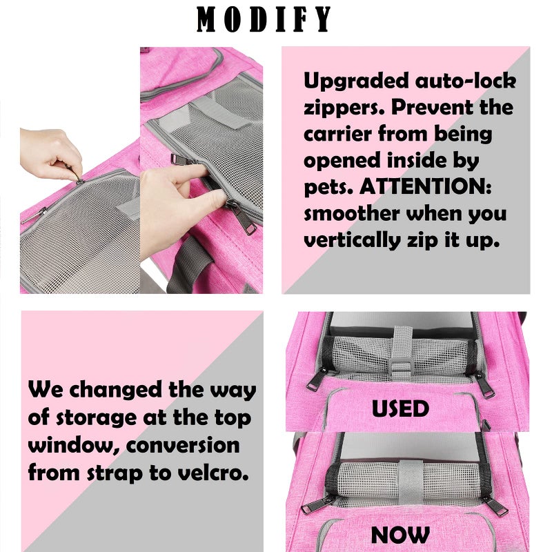 GAPZER Pet Carrier for Large and Medium Cats, Soft-Sided Pet Carrier for Big Medium Cats and Puppy Dog Carriers Cat Carriers, Pet Privacy Protection Travel Carrier - Image 3
