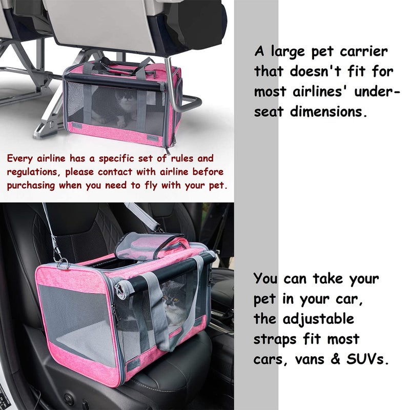 GAPZER Pet Carrier for Large and Medium Cats, Soft-Sided Pet Carrier for Big Medium Cats and Puppy Dog Carriers Cat Carriers, Pet Privacy Protection Travel Carrier - Image 5