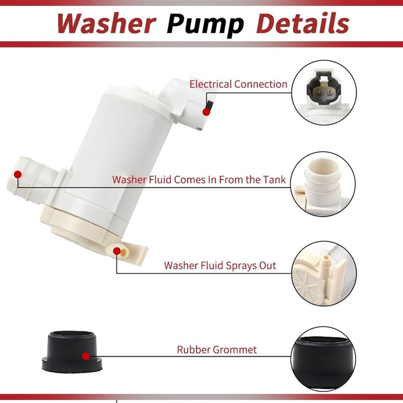 Wivplex Windshield Washer Pump for Nissan and Infiniti - Image 4