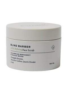 Blind Barber Blind Barber AHA Exfoliating Face Scrub - Daily Exfoliating Face Wash for Men - Scrub Away Dirt & Excess Oil, Clear Clogged Pores & Smooth Skin Texture - Facial Scrub with Quartz Powder (6 Oz) 