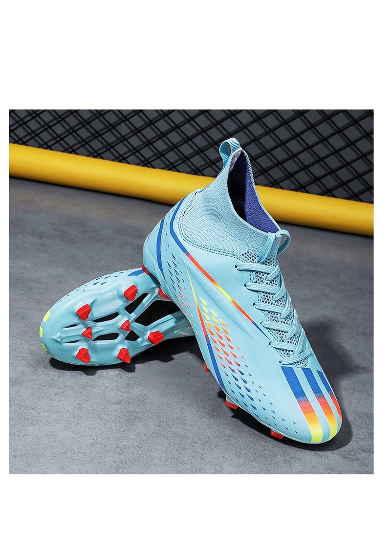 xozgdovg Spike Sneakers TF Training Shoes Football Shoes Non-slip (Spike Bright Moon)44  - Image 1