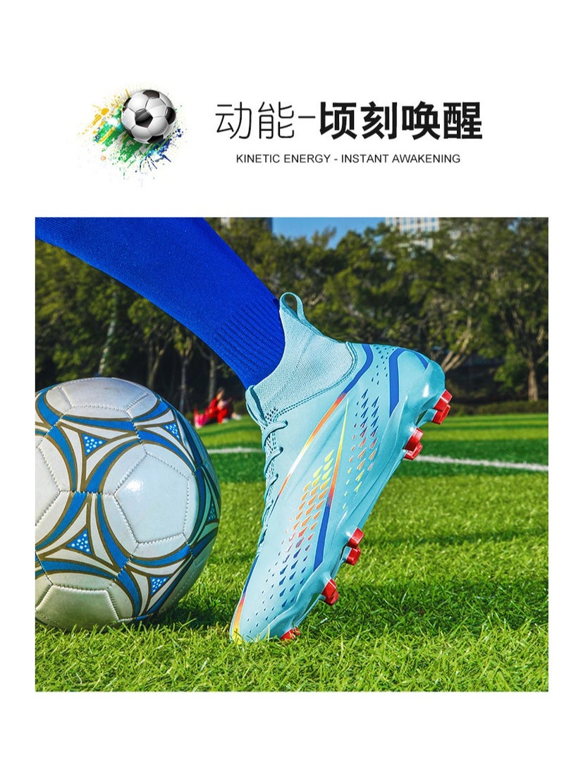 xozgdovg Spike Sneakers TF Training Shoes Football Shoes Non-slip (Spike Bright Moon)44  - Image 4