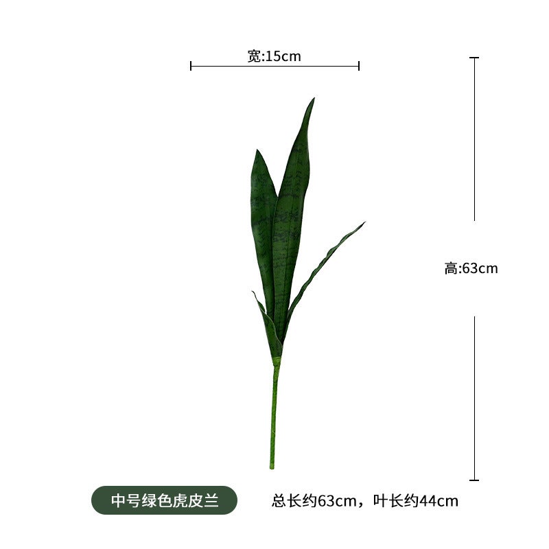 Simulated Tiger Orchid Single Potted Plant Decoration Indoor And Outdoor Home Green Plant Agave Sisal Bonsai Living Room Office - Image 1