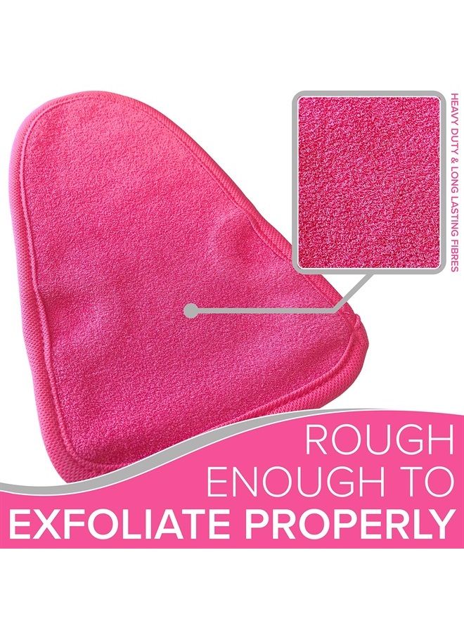 NYK1 Deep Exfoliating Glove Exfoliating Mitt (Pink) Ultimate Skin Care Exfoliating Body Scrubber Exfoliating Gloves for Shower - Dead Skin Remover for Body Exfoliator Glove Exfoliating Washcloth Mitt  - Image 1
