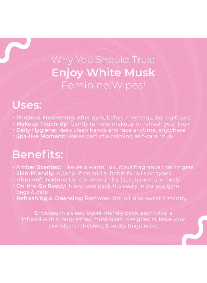 إنجوي انجوي مناديل مبللة للنساء برائحة العنبر الفاخرة - 20 قطعة - للتنظيف والانتعاش والعناية الانثوية الفائقة - للسفر والاستخدام اليومي - Image 3