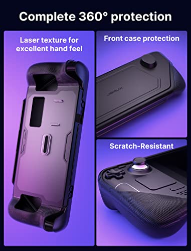 JSAUX PC0104 ModCase Compatible with Steam Deck, Steam Deck Case Comprehensive Protection Include Detachable Front Shell, Body Protective Shell, Metal Bracket and Strap - Basic Set - Image 3