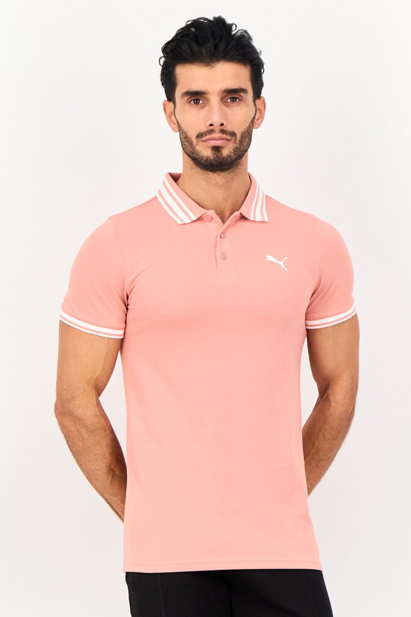 PUMA Men Slim Fit Short Sleeves Outdoor Polo Shirt, Pink - Image 1