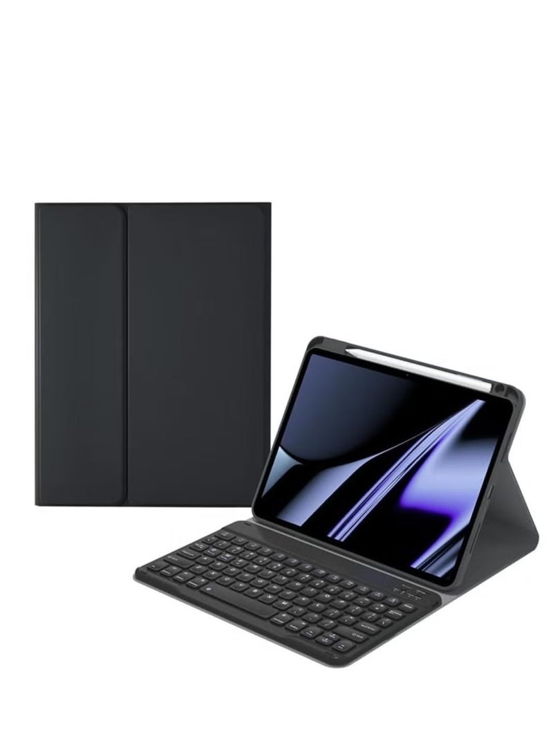 ACLIX iPad Air 5 - iPad Air 4 Keyboard Case with Pencil Holder - Soft Cover with Magnetically Detachable Bluetooth Keyboard for 10.9 inch iPad Air 5th Gen/iPad Air 4th Gen - Black - Image 1