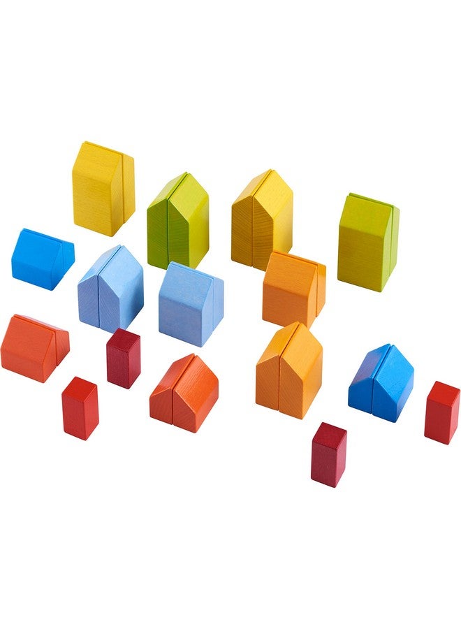 HABA لعبة ترتيب HABA ثلاثية الأبعاد - كتل بناء خشبية وألعاب تكديس للأطفال الصغار - لعبة مونتيسوري خشبية بأشكال هندسية وبطاقات أنماط، مصنوعة في ألمانيا - Image 2