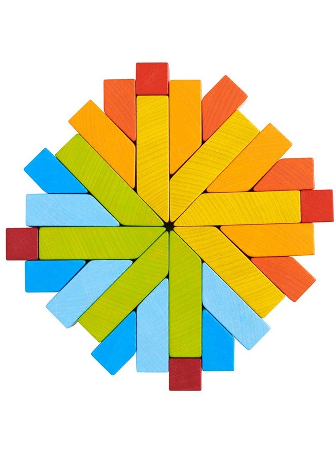 HABA لعبة ترتيب HABA ثلاثية الأبعاد - كتل بناء خشبية وألعاب تكديس للأطفال الصغار - لعبة مونتيسوري خشبية بأشكال هندسية وبطاقات أنماط، مصنوعة في ألمانيا - Image 5