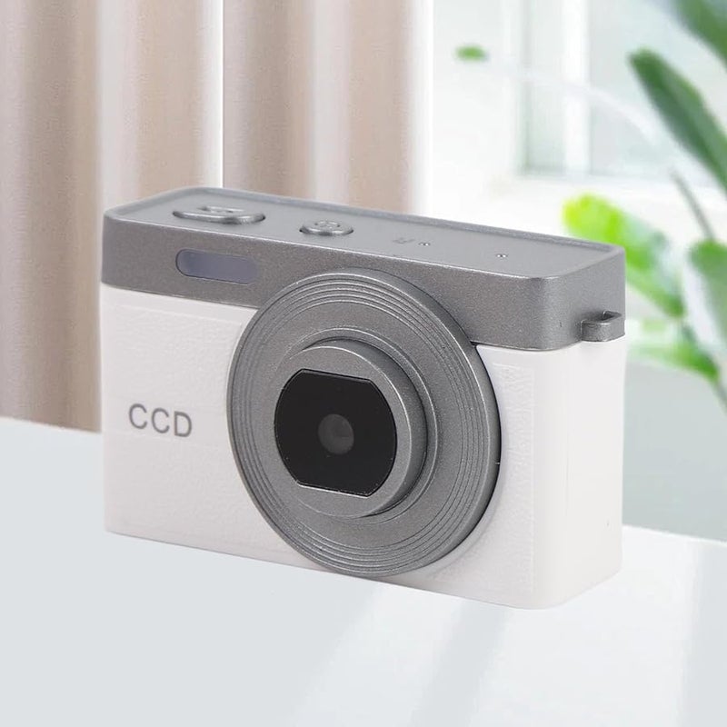 White Miniature Digital Camera 1080P HD Portable for Students with Macro Function 16x Zoom - Image 4