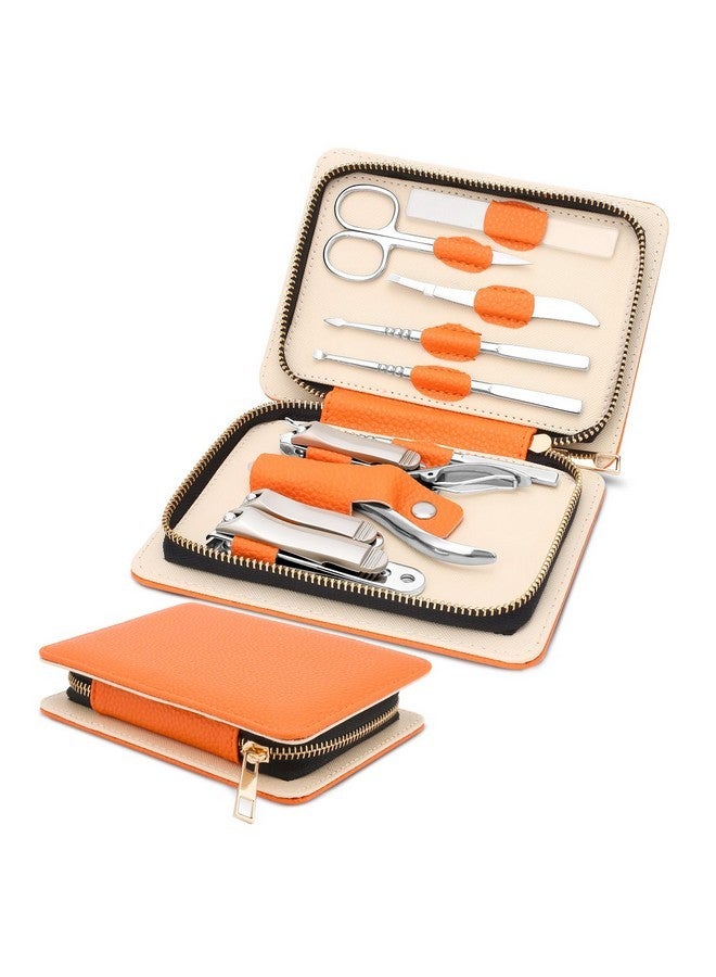 LifHap Professional Manicure Set For Adult,10-In-1 High-Grade Nail Cutter Ingrown Toenail Clippers Pedicure With Leather Travel Case.Heavy-Duty Stainless Steel Men Women Nail Care Grooming Kit. - Image 1