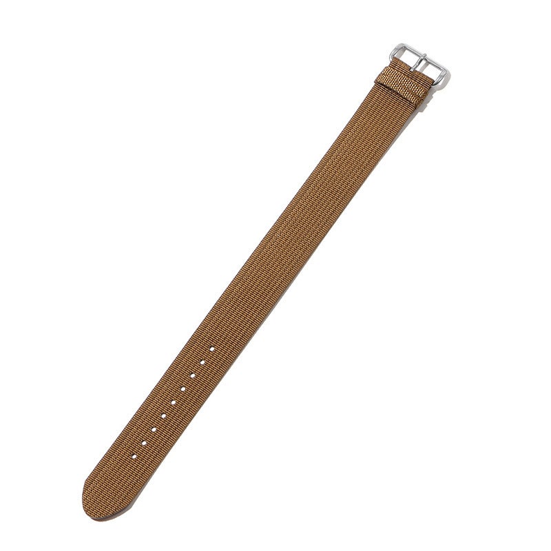 Generic NATO One Over Nylon Strap Huawei Samsung Universal Smart Canvas Watch Strap 20mm22mm in stock Brown