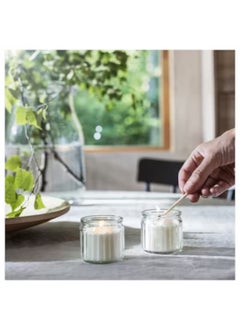 Graidient span Graidient span ikeaADLAD Scented Candle in Glass Scandinavian WoodsWhite 12 hr  - Image 3