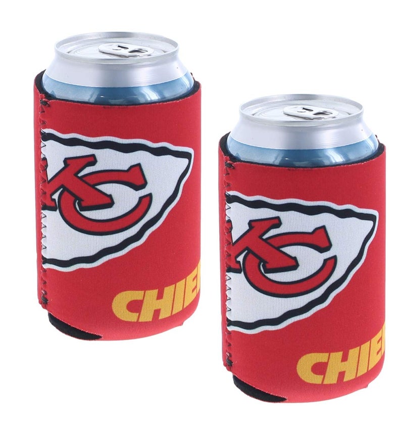 Kolder Football Can & Bottle Holder Insulator Beverage Huggie Cooler (Kansas City (Chiefs) - Collapsible Can 2-Pack Red) - Image 3
