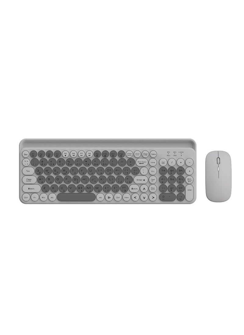 GREEN LION - Green Lion Wireless Duo Mouse plus Keyboard for Android, Windows, macOS- Grey - Image 1