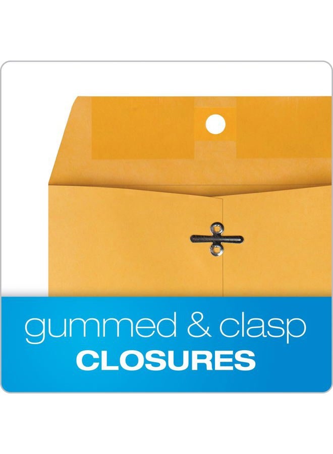 Quality Park 6 x 9 Clasp Envelopes, Clasp and Gummed Closures for Storing or Mailing, 28 lb Kraft Paper, 100 per Box (QUA37855) - Image 3