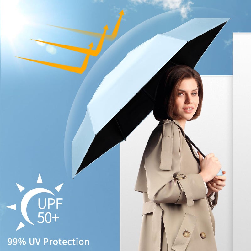 Yoobure Travel Umbrella Portable Compact Umbrellas, Pocket Mini for Purse, Umbrellas for UV Sun & Rain Small for Backpack, Umbrella with Case Folding for Kids Women - Image 5